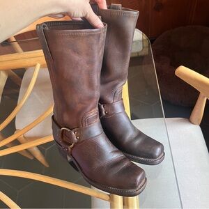 Frye 12r harness boots brown size 7.5